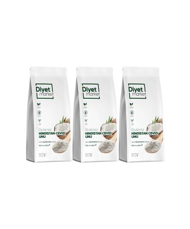 D YET MARKET Gluten Free Coconut Flour 250 gr 3 Packs
