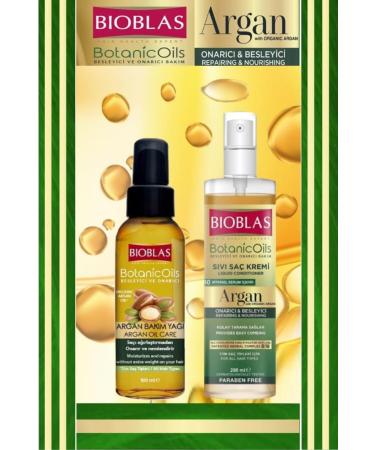 Bioblas Argan Care Oil 100 Ml & Argan Liquid Hair Conditioner 200 Ml