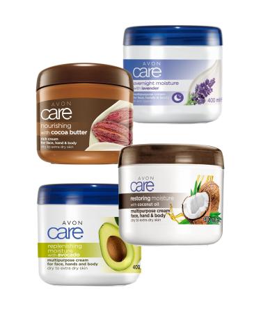 Avon Care Lavender Cocoa Coconut and Avocado Extract Multi-Purpose Cream Package