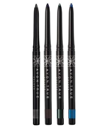 Avon True Black Ice Brown Sugar Emerald Glow and Twilight Sparkle Shimmer Eyeliner Bundle