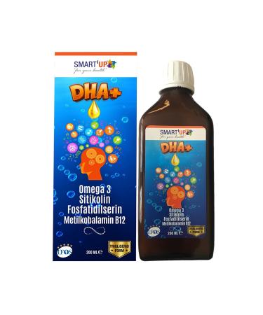 SMART UP Dha Omega 3 Citicoline Phosphatidylin Methylcobalamin B12 200 Ml Syrup (1 Bottle)