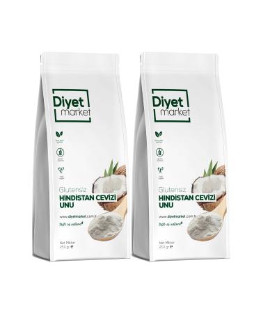D YET MARKET Gluten Free Coconut Flour 250 gr 2 Packs