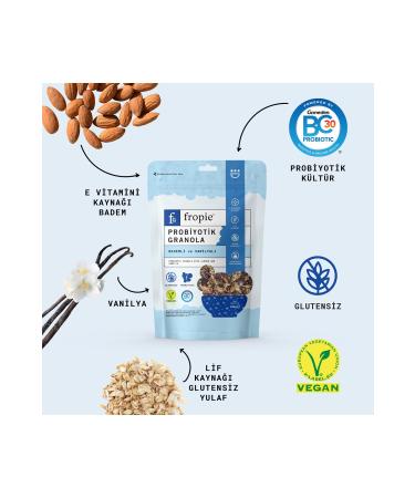 FROPIE Almond & Vanilla Probiotic Granola - Buy Online on GoSupps.com