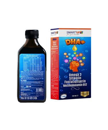 SMART UP Dha Omega 3 Citicoline Phosphatidylin Methylcobalamin B12 200 Ml Syrup (1 Bottle) - Buy Online on GoSupps.com