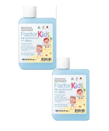 FACTOR100 2 Pieces Factor Kids Ultra Moisturizing High Protection Sun Cream for Children Spf50 100 Ml * 2 Pieces