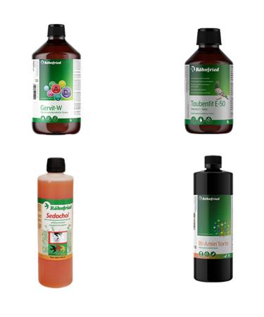 R hnfried Gervit-w 50 ml Taubenfit E 50 50 ml Bt Amin Forte 50 ml Sedochol 50 ml Glass Bottle - Split Set - Buy Online on GoSupps.com
