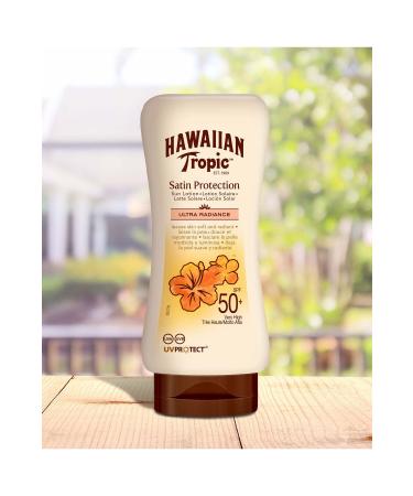 Hawaiian Tropic Coconut Exotic Tropical Flowers 50 180ml Protective and Moisturizing Sun Lotion