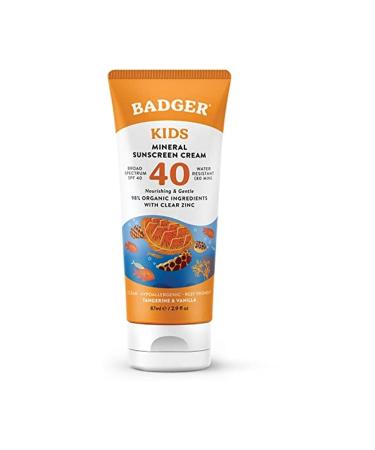 Badger Clear Zinc Children's Sun Cream Spf40 (EASY APPLICATION) 87 ml