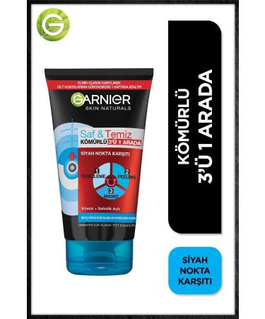 Garnier Pure & Clean Anti-Blackhead Charcoal 3 in 1
