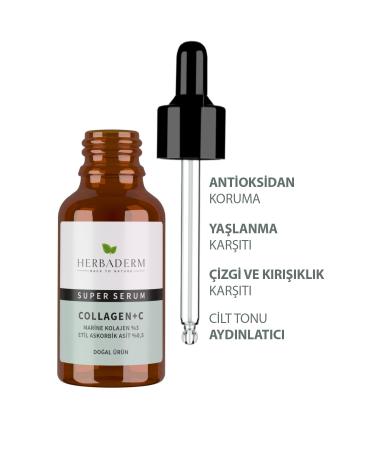 Herbaderm Super Serum (Collagen+ C Marine Collagen 3%+ 3-O- Ascorbic Acid 0.5%) Tight. and Bright. 30 Ml - Buy Online on GoSupps.com