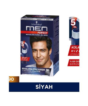 Schwarzkopf Brand: Men Perfect Hair Dye Black 90 50 Ml Category: Hair Dye - Buy Online on GoSupps.com