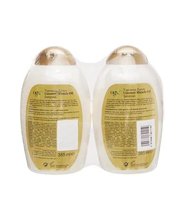 OGX Dry Damaged Hair Repairing Coconut Miracle Oil Shampoo 385 ml X2 - Buy Online on GoSupps.com