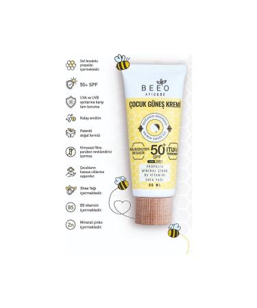 BEE'O Face Sun and Kids Sun Cream 50 Spf - Buy Online on GoSupps.com