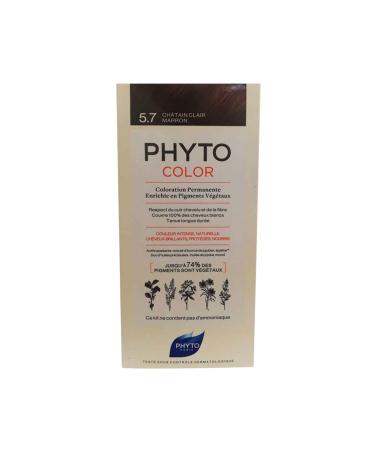 Phyto Color Herbal Hair Dye - 5.7 Light Chestnut Copper Formula