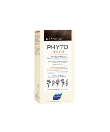 Phyto Herbal Hair Dye 6.77 Cappuccino Coffee White Concealer Effect