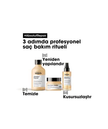 L'oreal Professionnel Loreal Paris Absolut Repair Repairing Golden Hair Mask 250 Ml - Buy Online on GoSupps.com