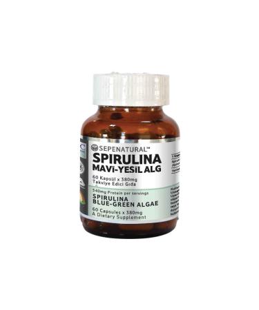 Natural Spirulina 60 Capsules Spirulina Algae Pill