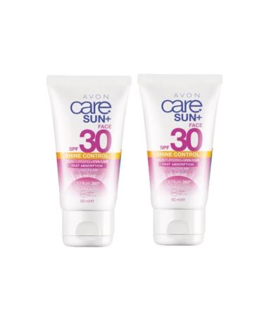 Avon Oil-Free Protective Sun Cream for Face Spf 30 2 Pieces 50 Ml