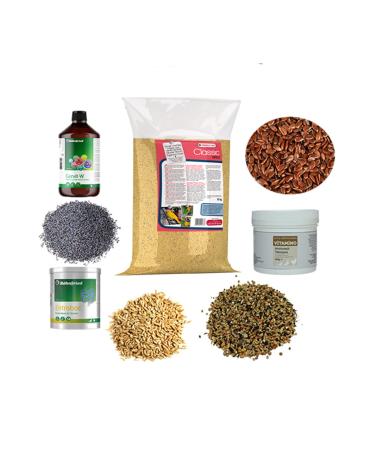 R hnfried Budgie Parrot Health Food Set (GLASS BOTTLE - VACUUM PACKAGING)