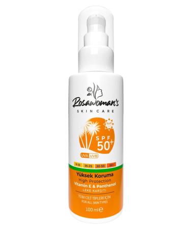 Rosawomans Sunscreen 100ml +50spf - Buy Online on GoSupps.com