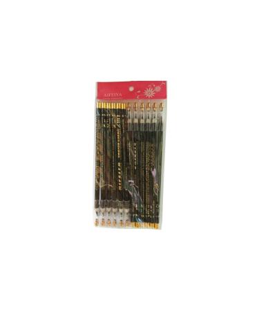 BERAT Pencil Eyeliner (12 Pieces) Black Eyeliner. With opener 3 Packs