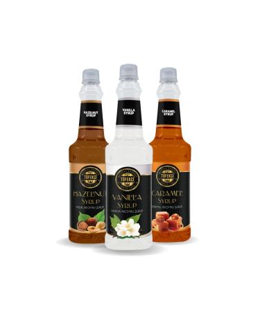 By T fek i Hazelnut Caramel and Vanilla Syrup 3 Pcs Advantageous Package 3x750 ml
