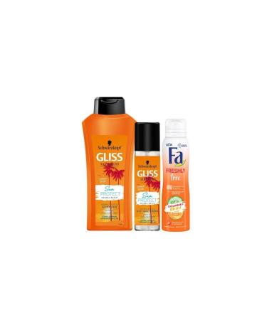 Gliss Gliss Shampoo 525ml Sun Protect and Gliss Liquid Hair Conditioner