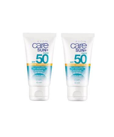 Avon Oil-Free Protective Sun Cream for Face Spf 50 2 Pieces 50 Ml