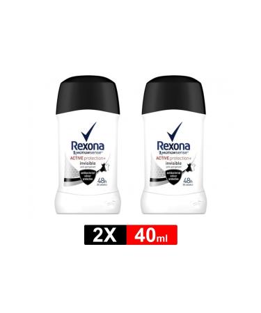 Rexona Active Protection Invisible 40 ml * 2 Pieces