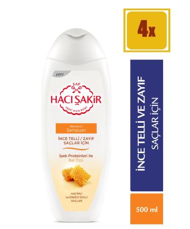 Hac akir Fine and Weak Hair Honey Essence Shampoo 500 Ml 4 Pieces