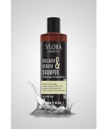 VLORA Collagen & Keratin Plumping and Strengthening Hair Care Shampoo 250ml
