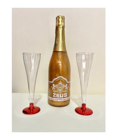 OS ZEUS Melon Flavored Non-Alcoholic Carbonated Drink and 2 Glasses