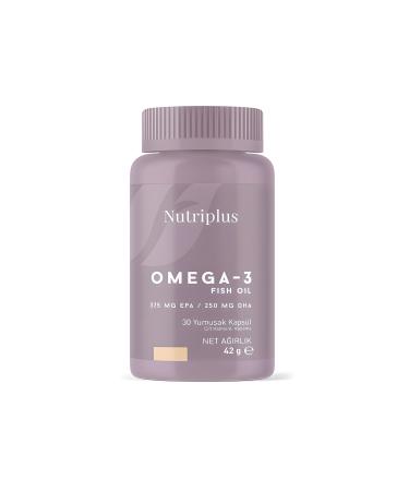 Farmasi -nutriplus Omega 3 Fish Oil-30 Softgels Double Layer Coating 375mg Epa And 250mg Dha