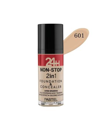 Pastel 24h Non-stop 2 In 1 Foundation And Concealer 601 Cool