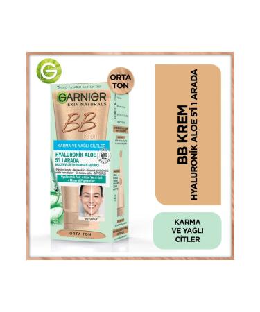 Garnier Hyaluronic Aloe Oil Free Bb Cream - Medium Tone