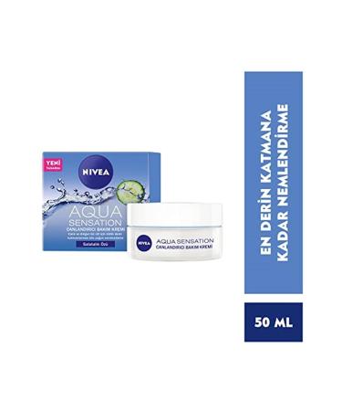 NIVEA Aqua Sensation Revitalizing Face Care Cream (50ml) Normal & Combination Skin With Cucumber Extract - Buy Online on GoSupps.com