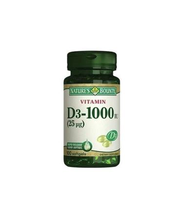 Natures Bounty Vitamin D3 1000 Iu 100 Softgel