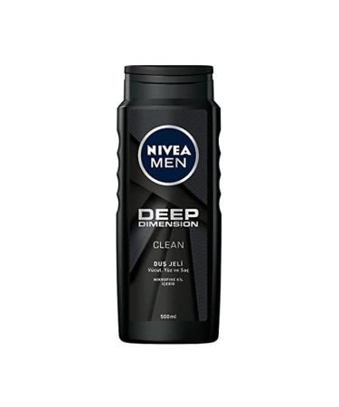 NIVEA Deep Dimension Men Deeply Clean and Revitalized Shower Gel 500 ML GK RN325