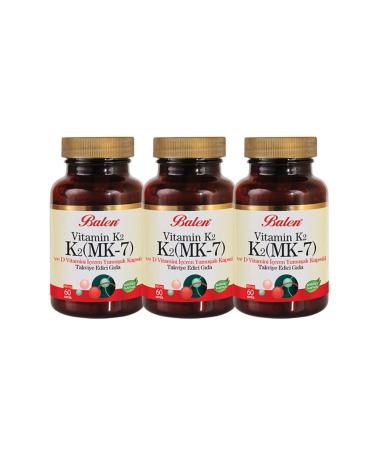 Balen Vitamin K2- Softgels Containing K2 Mk-7 and Vitamin D X 3 Pieces