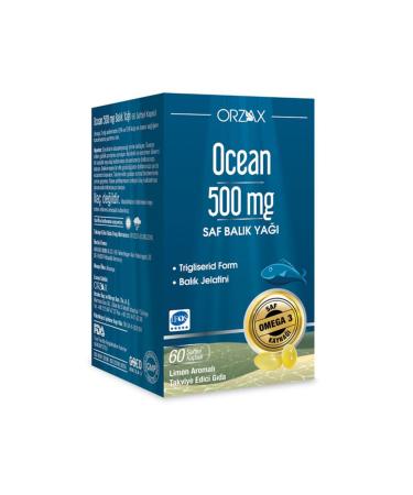 Ocean 500mg Omega-3 Fish Oil 60 Capsules