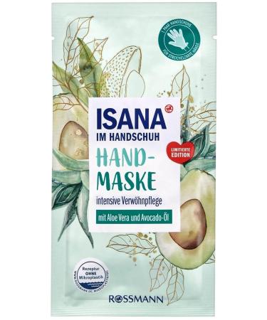 ISANA Gloves Hand Mask Avocado Aloe Vera
