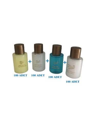 AYTEMON 4-Piece Hotel Boucle Set - Hair Conditioner + Shampoo + Shower Gel + Body Lotion 100 Pieces