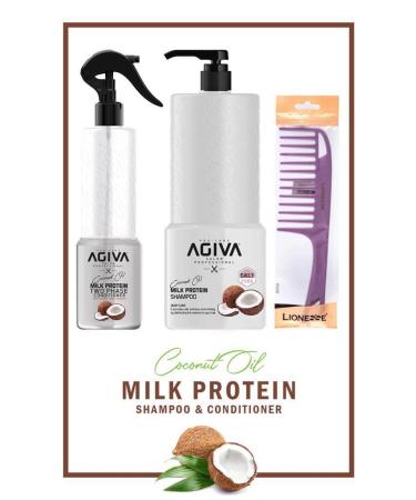 Agiva Coconut Shampoo Hair Combing Set