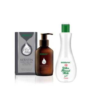 Bebak Keratin Hair Care Oil 100 Ml + Bitter Almond Milk 120 Ml Kzmprt