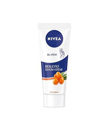 NIVEA Hand Cream 75ml Nourishing Care (Sea Buckthorn)-Pack of 6