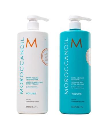 Moroccanoil - Extra Volume Shampoo 1000 Ml + Extra Volume Volume Conditioner 1000 Ml