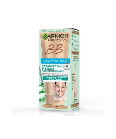 Garnier BB Cream Miraculous Skin Perfector for Combination and Oily Skin Medium Tone 40ml