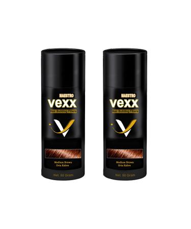 vexx maestro Vexx Hair Fiber Med Brown 2 Pieces 50 Gr. Hair Powder