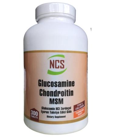 Ncs Glucosamine Chondroitin Msm Collagen Turmeric Root 300 Tablets