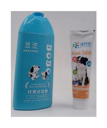 Bobo Shampoo for Curly Haired Dogs 400 Ml + Ans Multivitamin for Dogs 100 Gr